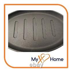 10.5 x 6.5 Oval Cast Iron Steak Plate / Skillet (6 Skillets) by MyXOHome