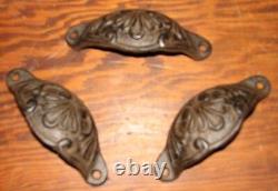 100 Cast Iron Antique Victorian Style OVAL Drawer Pull Barn Handle, Door Handles