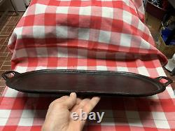 1900-1909 Griswold Slant Logo #9 #713 22-1/2 Long 10 Wide Handled Oval Griddle