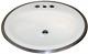 1973 Vintage American Standard White Porcelain & Cast Iron Oval Drop-in Sink