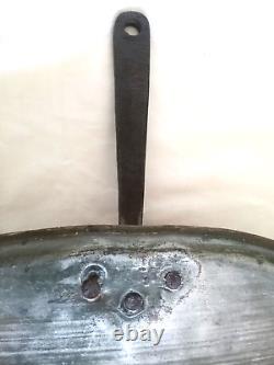 19th C. ENGLISH TEMPLE & CROOK LARGE COPPER OVAL PAN LID