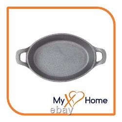 25 oz. Pre-Seasoned Mini Cast Iron Oval Casserole Dish (4 Skillets) by MyXOHome