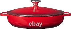 3.6 Quart Enameled Cast Iron Oval Casserole with Lid- Dual Handles Oven Safe u