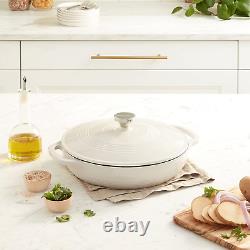 3.6 Quart Enameled Cast Iron Oval Casserole with Lid- Dual Handles Oven Safe u