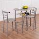 3 PCS Dining Set Table 2 Chairs Bistro Pub Home Kitchen Breakfast Furniture New