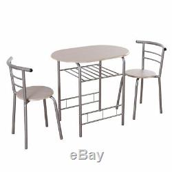 3 PCS Dining Set Table 2 Chairs Bistro Pub Home Kitchen Breakfast Furniture New