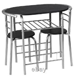 3 Piece Dining Set Table 2 Chairs Bistro Pub Home Kitchen Breakfast Furniture