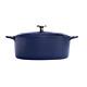 5.5 Qt. Oval Enameled Cast Iron Dutch Oven in Gradated Cobalt with Lid