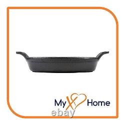 6-3/4 x 4-1/2 Oval Cast Iron Frying Pan / Skillet with Handles (4 Skillets)
