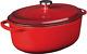7 Quart Enameled Cast Iron Oval Dutch Oven with Lid Dual Handles Oven Safe u