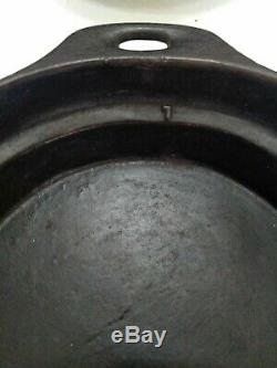 ANTIQUE LARGE CAST IRON FOOTED GATE MARKED OVAL ROASTER rare HTF