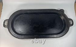 Antique Cast Iron No. 7 Gate Marked Oval Griddle, Fish Fryer 1880s