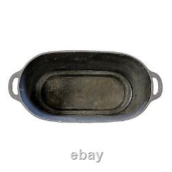 Antique Cast Iron Oval Ham Boiler Camp Camping Roaster 21 x 10 x 10