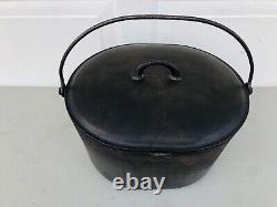 Antique Cast Iron Oval Roaster 1300 and 1301 Lid Griswold Wagner