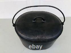 Antique Cast Iron Oval Roaster 1300 and 1301 Lid Griswold Wagner