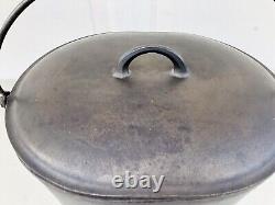 Antique Cast Iron Oval Roaster 1300 and 1301 Lid Griswold Wagner