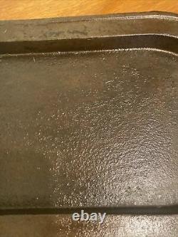 Antique Early Rare Wagner Sidney No. 8 Large Oval Cast Iron Fish Fryer Pan