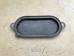 Antique Gate Marked Oval Cast Iron Griddle/ Grill Pan with pour