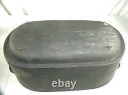 Antique Large Cast Iron Footed Oval Turkey Roaster Deep Fryer Boiler Gate Marked