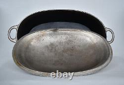 Antique Swedish Husqvarna 3L Oval Cast Iron Dutch Oven Roaster