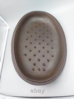 Antique Vintage HTF Lodge Cast Iron #4 Oval Roaster TOP ONLY