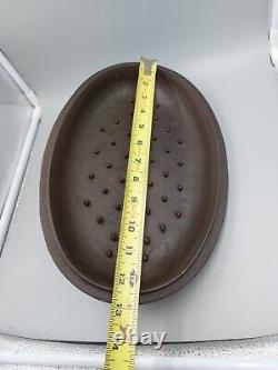 Antique Vintage HTF Lodge Cast Iron #4 Oval Roaster TOP ONLY