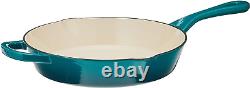 Artisan Oval Enameled Cast Iron Dutch Oven (7-Quart) and Skillet (10 Inch) Bundl