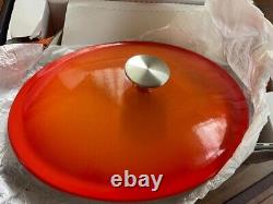 BRAND NEW IN BOX Made-In Enameled Cast Iron Dutch Oven Oval 7.5 Qt Blood Orange
