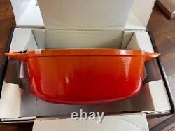 BRAND NEW IN BOX Made-In Enameled Cast Iron Dutch Oven Oval 7.5 Qt Blood Orange