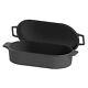 Bayou Classic 7477 6 Quart Large Cast Iron 17 In x 9.25 In Oval Fryer with Lid