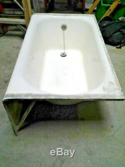 Beautiful STANDARD Vintage 4.5' Cast Iron Alcove Bathtub EXCELLENT Left Hand