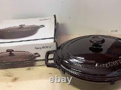 BergHOFF 8-Qt. Oval Cast Iron Covered Casserole, Brown