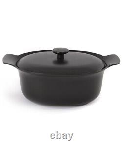 BergHOFF Ron Cast Iron Covered Casserole, 5.5 Quart, Black NEW