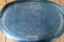 Big Scarce Griswold #7 Dutch Oven 648a Oval Roaster Dish & Cast Iron Trivet