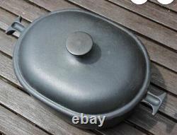 Black Le Creuset Cast Cast iron not enameled #29 Oval Enzo Mari La Mama