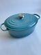 Brand New Le Creuset Enameled Cast Iron Oval Dutch Oven, 6 3/4 QT In Caribbean