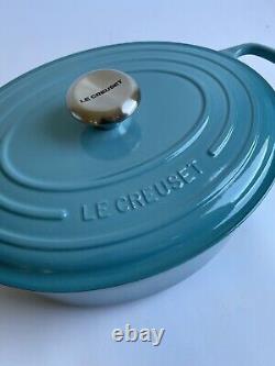 Brand New Le Creuset Enameled Cast Iron Oval Dutch Oven, 6 3/4 QT In Caribbean