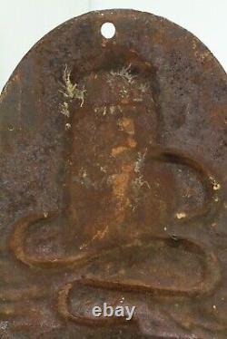 =C. 1820 Cast Iron Oval Marker Plaque w Hydrant Fire Association of Philadelphia