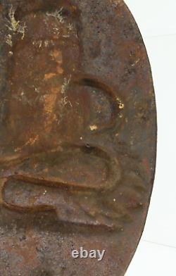 =C. 1820 Cast Iron Oval Marker Plaque w Hydrant Fire Association of Philadelphia