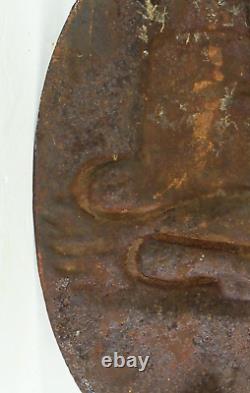 =C. 1820 Cast Iron Oval Marker Plaque w Hydrant Fire Association of Philadelphia