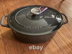 CHASSEUR Oval Casserole Caviar Gray 27cm