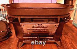 COMPLETE 1940s Birmingham Stove & Range Sportsman's Cast Iron withDoor & Air Vent