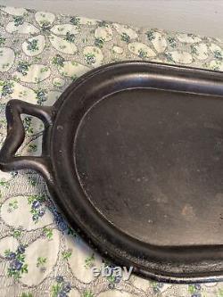 Cast Iron Griddle Sad Iron Heater No. 8 Gate Marked Oval with Handles 22 x 9.5