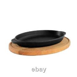 Cast iron oval frying pan with stand 220 x 140 x 25 mm. Made in UA