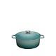 Chasseur 5.3 qt. Blue French Enameled Cast Iron Oval Dutch Oven