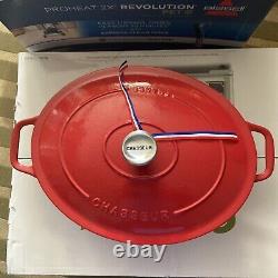 Chasseur 7.11 qt. Oval Dutch Oven Red Enameled Cast-iron Cocottes France 33cm