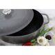 Chasseur French Enameled Cast Iron Oval Dutch Oven 6 Qt Caviar Grey New In Box