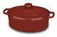 Chef'S Classic Enameled Cast Iron 5.5 Qt Oval Covered Casserole-Cardinal Red New
