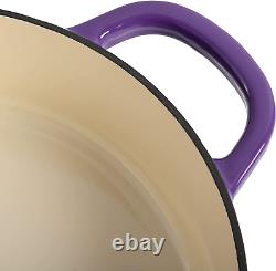 Crock Pot Artisan Enameled Cast Iron Braiser WithLid, 5 Quart, Lavender Purple