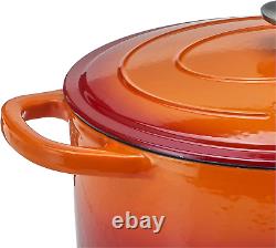 Crock Pot Artisan Oval Enameled Cast Iron Dutch Oven, 7-Quart, Sunset Orange